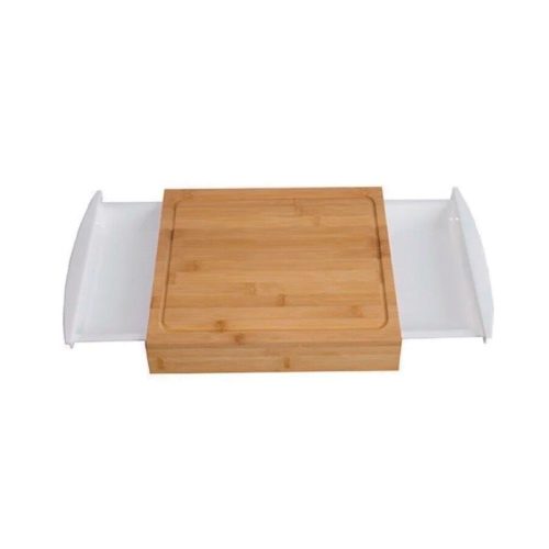 Tabla de Picar Bambú con Bandejas Extraíbles 40,8 x 25 x 4,5