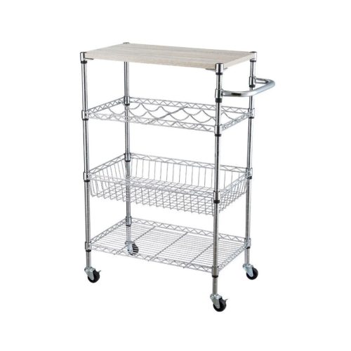 Carrito Mueble Organizador de Cocina con Ruedas Nero