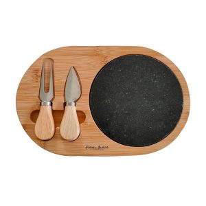 Tabla Bandeja Para Quesos Piedra con 2 Accesorios