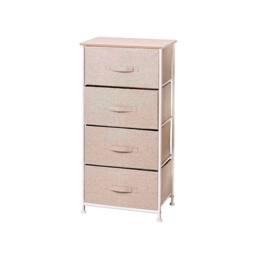 Cómoda de Tela – Organizador 4 Cajones Natural