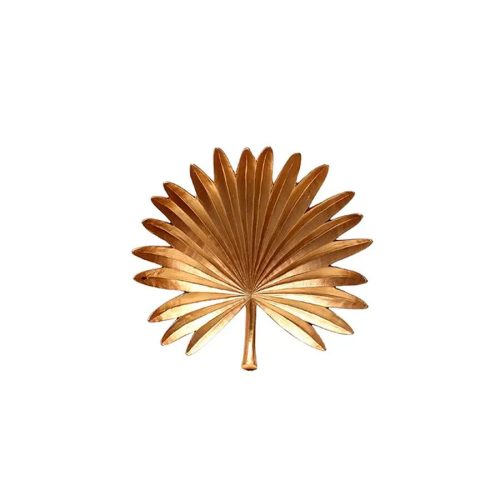 Adorno Hojas Dorado 34,5 x 7,5 x 33 cm.