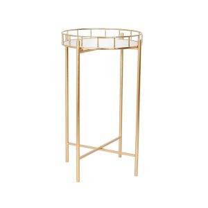 Mesa Auxiliar Redonda 40 cm.  Bandeja Extraíble