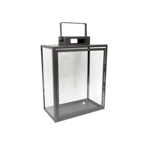 Candelabro Gris 22 x 12,5 x 29 cm.