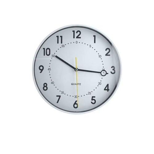 Reloj de Pared Marco y Centro Blanco 31,5 cm.