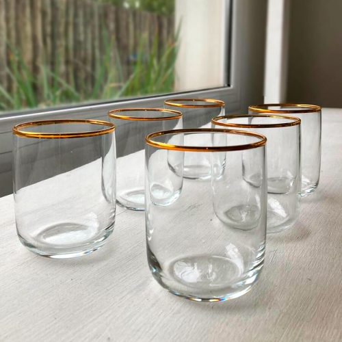 Juego de 6 Vasos Pasabahce (Golden Touch)  280 ml. - Imagen 3
