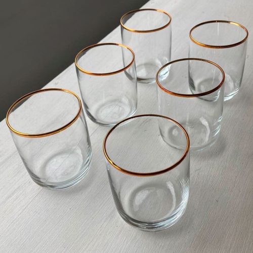 Juego de 6 Vasos Pasabahce (Golden Touch)  280 ml. - Imagen 4