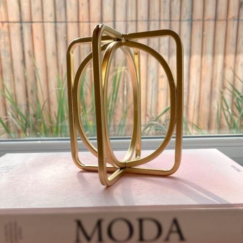 Adorno Hierro Dorado 14 x 14 x 16 cm. - Imagen 4