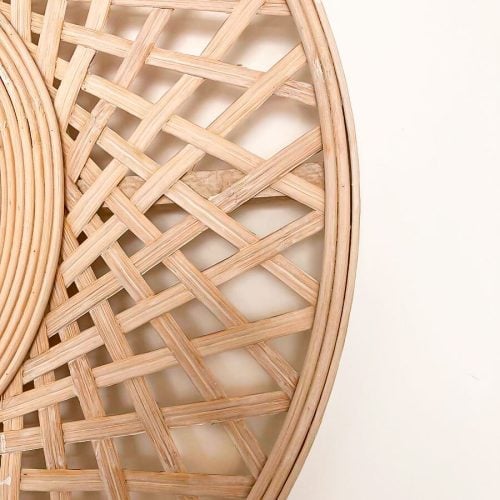 Espejo Decorativo 50 cm. de Bambú y Ratán - Imagen 3