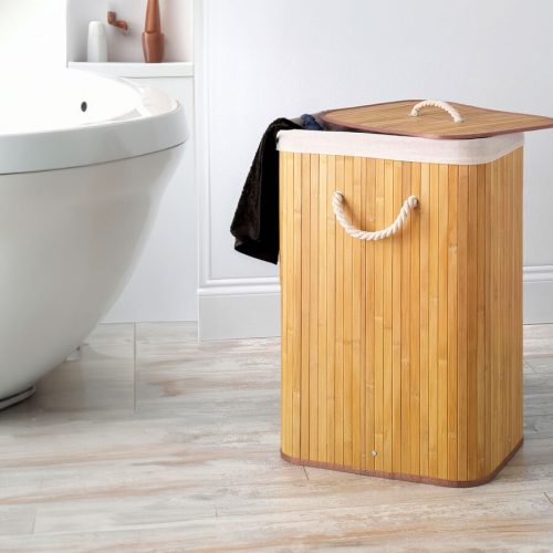 Cesta de Bambú Natural Rectangular 40 x 30 x 60 cm. - Imagen 2