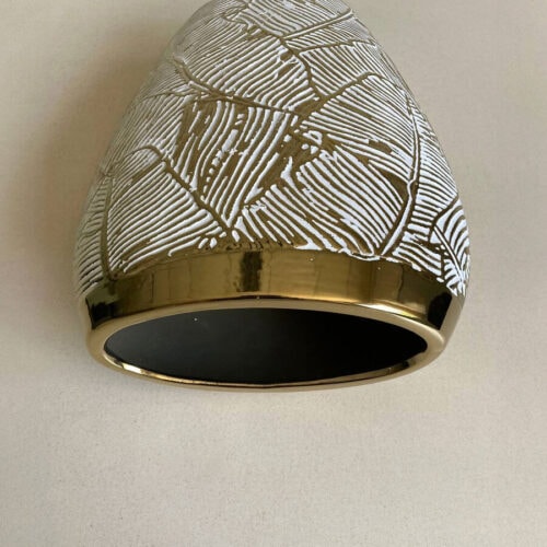 Florero Blanco Orazia 9,5 x 19,5 x 26,5 cm. - Imagen 2