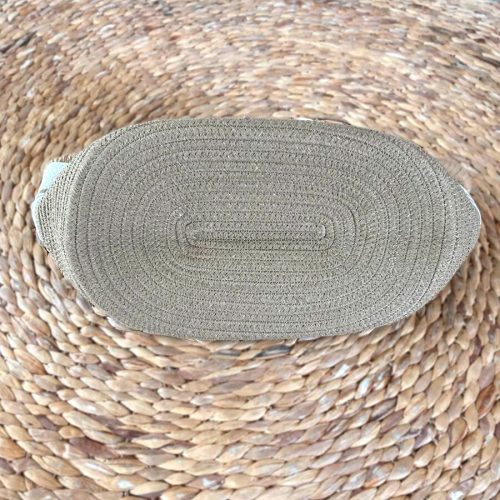 Cesta de cuerda de algodón flexible 34 x 25 x 22 cm. - Imagen 3