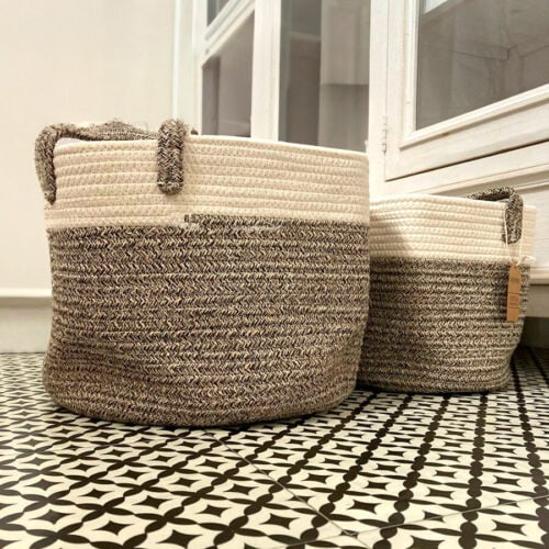 Cesta de Cuerda de Algodón Flexible  25 x 22 cm. - Imagen 2