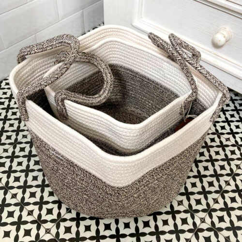 cesta cuerda lino