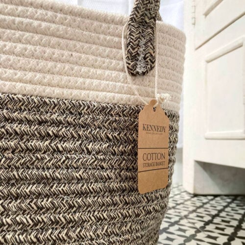Cesta de Cuerda de Algodón Flexible  25 x 22 cm. - Imagen 4