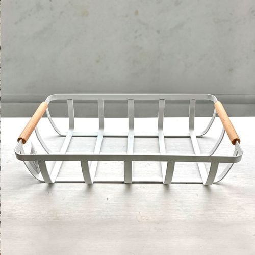 Cesta de Almacenamiento Rectangular Blanca 36 x 24 x 8 cm. - Imagen 2