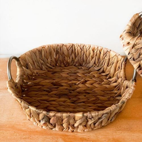Cesta tejida en Fibra Natural con asas de metal - Set de 3 - Imagen 5