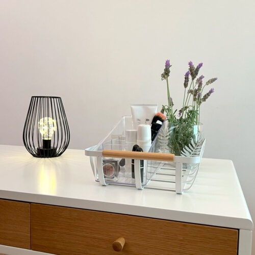 Cesta de Almacenamiento Rectangular Blanca 36 x 24 x 8 cm. - Imagen 4