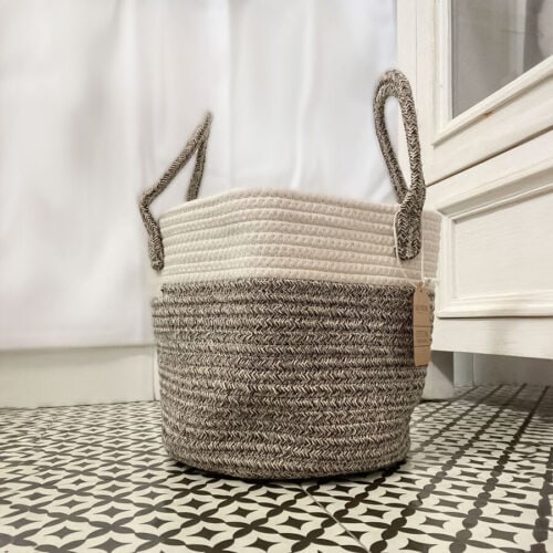 Cesta de Cuerda de Algodón Flexible  34 x 25 cm. - Imagen 4