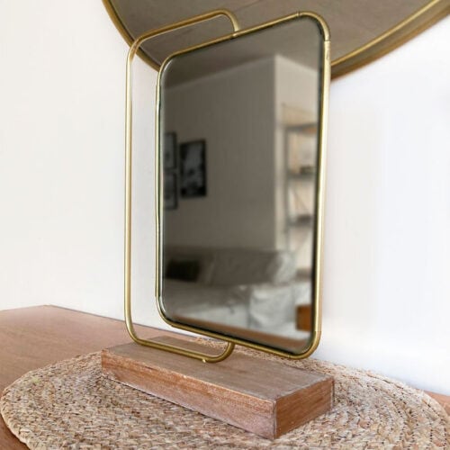 Espejo de Mesa Dorado 8 x 32 x 23 cm. - Imagen 2