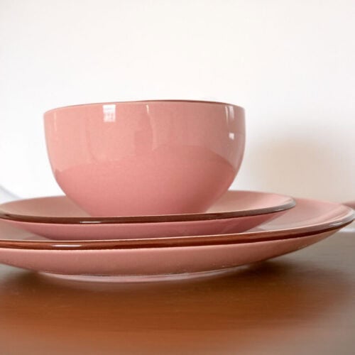 Juego de Vajilla de Cerámica de 16 Piezas - Rosa - Imagen 6