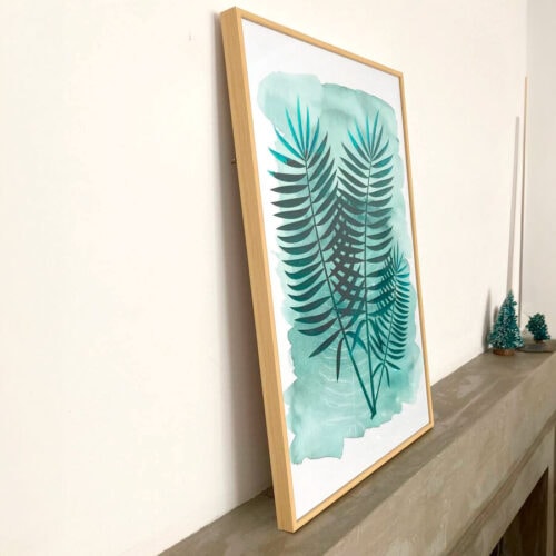 Cuadro de Hojas Tropicales 40 x 60 cm. - Imagen 6