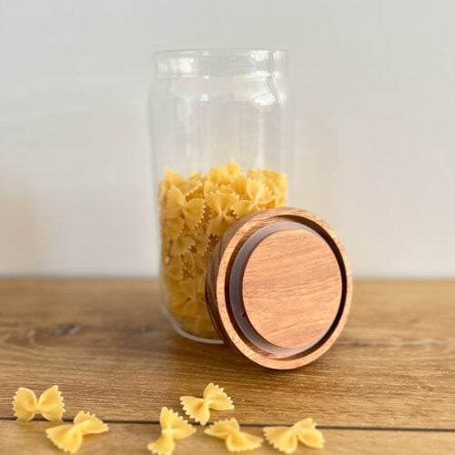 Frasco de Vidrio con Tapa de Madera 800ml - Imagen 2