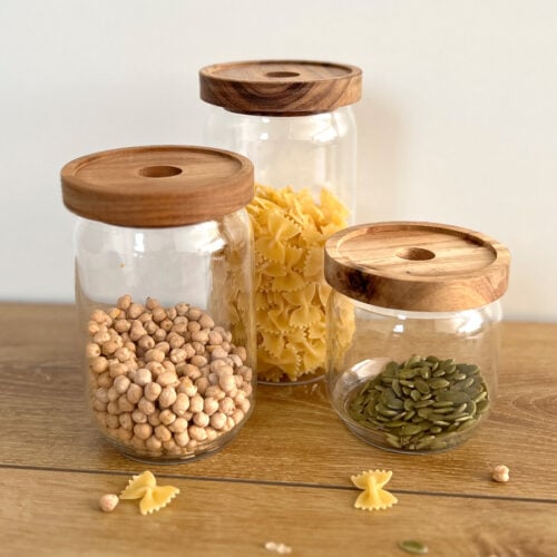 Frasco de Vidrio con Tapa de Madera 800ml - Imagen 5