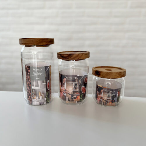 Frasco de Vidrio con Tapa de Madera 400ml. - Imagen 5
