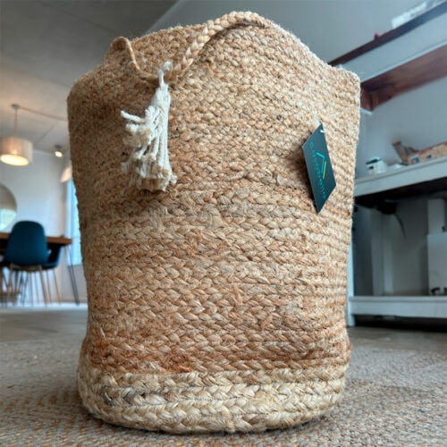 Cesta de Yute Natural con Borla - Imagen 4