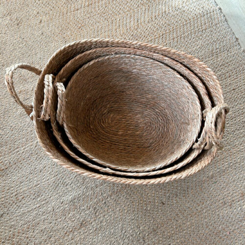 Cesta de Fibra Natural / Set de 3 Pzas. - Imagen 2