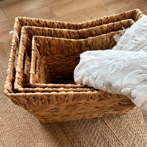 Cesta de Almacenamiento de Fibra Natural  / Set de 3 Pzas. - Imagen 3