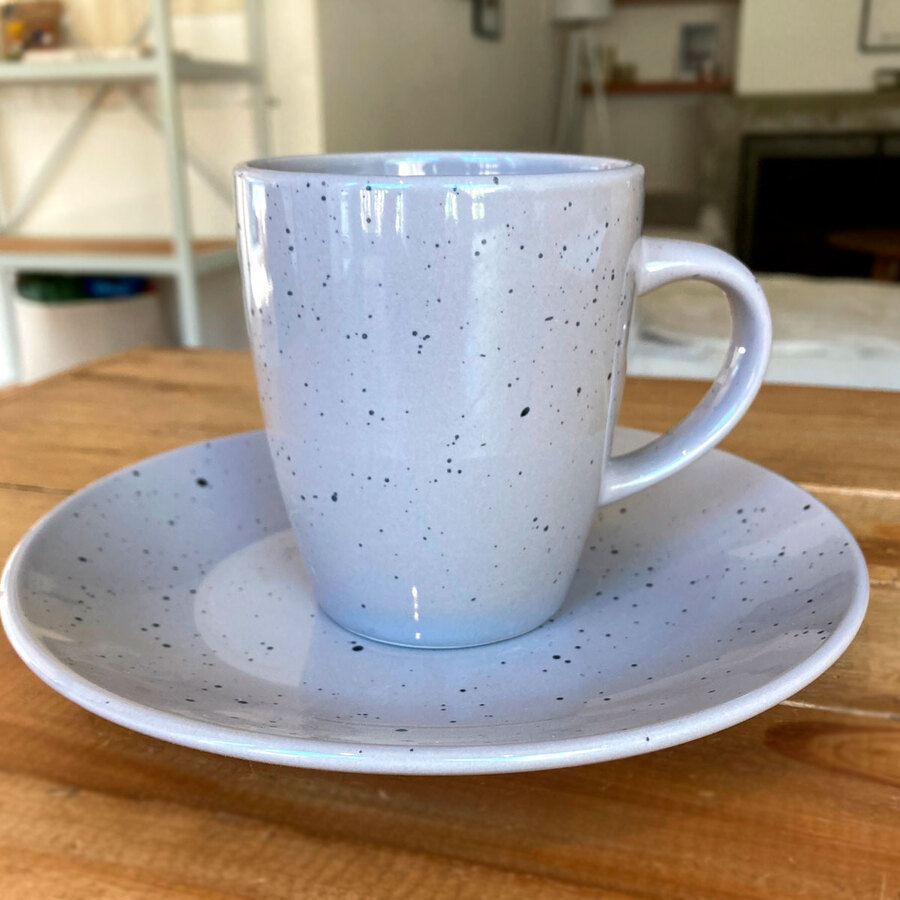 Juego de Vajilla de Cerámica de 16 Piezas - Gris Claro - Imagen 8