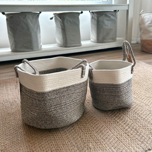 Cesta de Cuerda de Algodón Flexible  34 x 25 cm. - Imagen 7