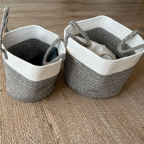 Cesta de Cuerda de Algodón Flexible  25 x 22 cm. - Imagen 7
