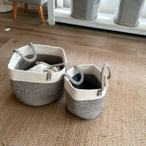 Cesta de Cuerda de Algodón Flexible  25 x 22 cm. - Imagen 9