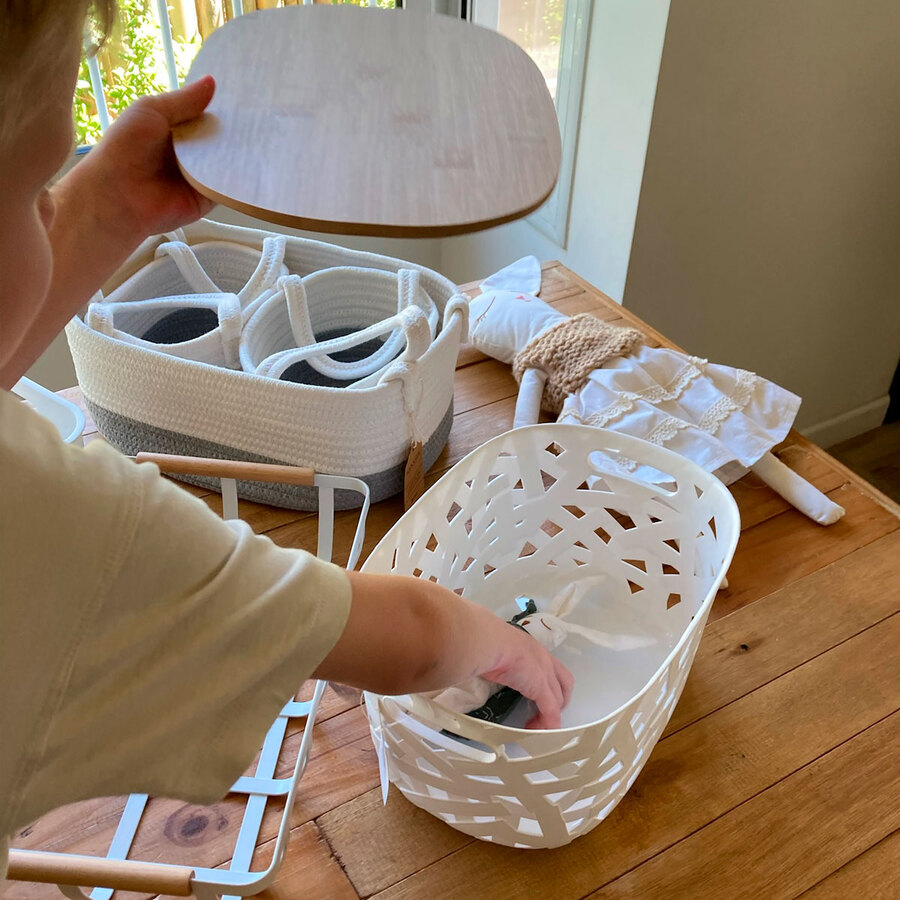 Cesta de Almacenamiento con tapa de Bambú 40 x 27 x 24,2 cm - Imagen 3